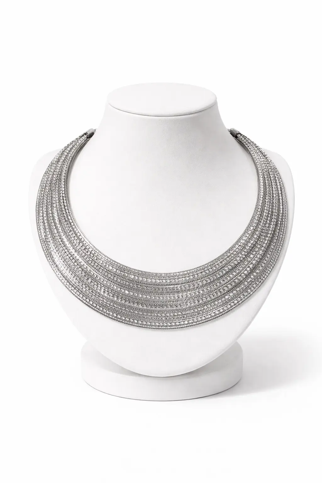 0-02-05-465e4cc9685c24ec0e238f3925adc3a949e4cf77163acc807d9ed634e73d1ca4_2208cb88daf Silver Layers Steel Necklace - Image 1