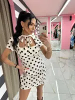 Polka Dot Chic Mini Dress - Image 3