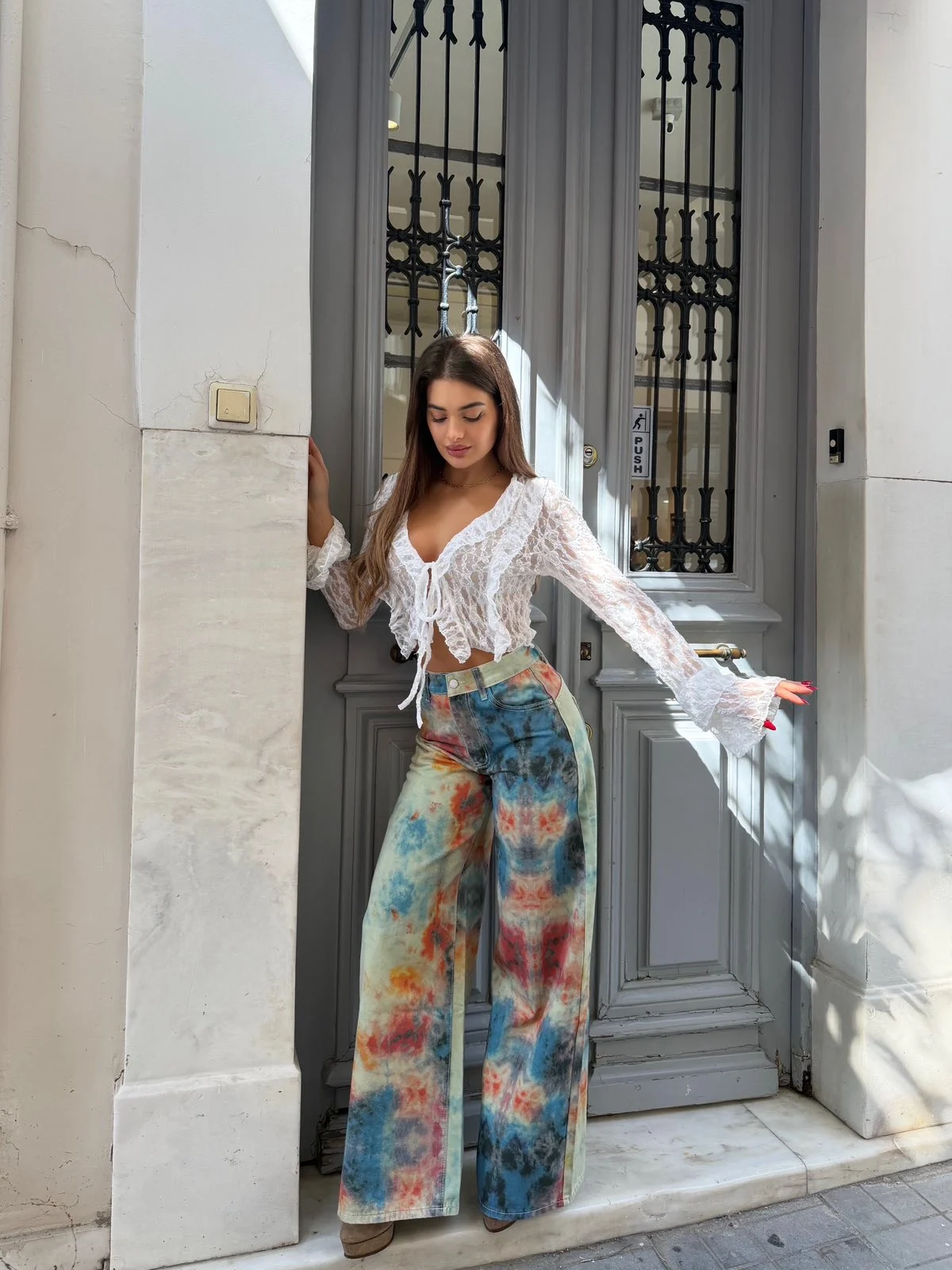 0-02-05-5d9d67ecb35b02518dc48a317de47369cb1620774c7033c99efe33cb770824fc_22152d95d9f Sunset Tie-Dye Palazzo - Image 1