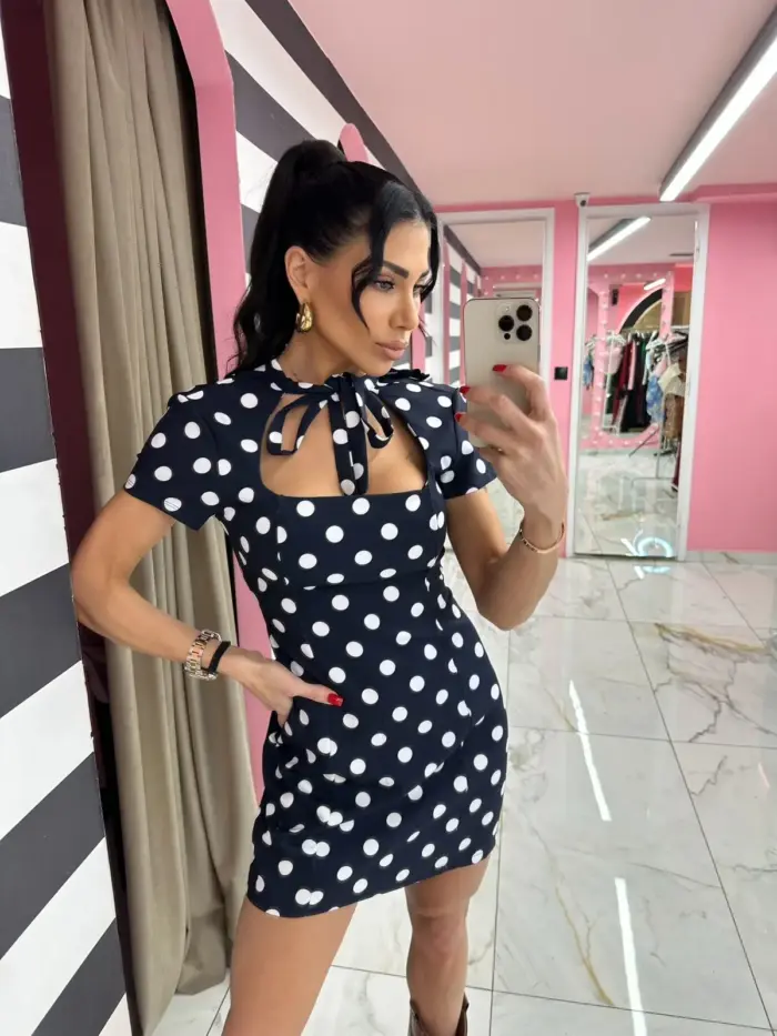 Polka Dot Chic Mini Dress - Image 2