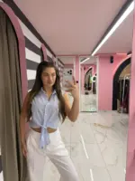 Chic Tie-Up Striped Top - Image 3