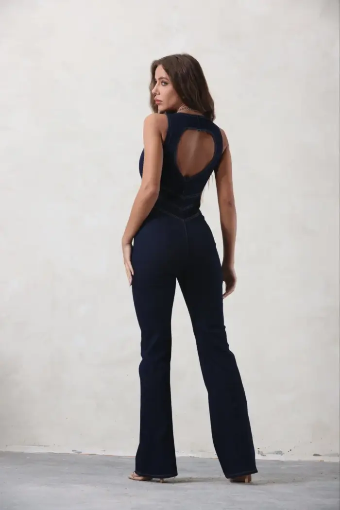 Denim Curve Jumpsuit - Image 2