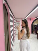 Chic Tie-Up Striped Top - Image 5