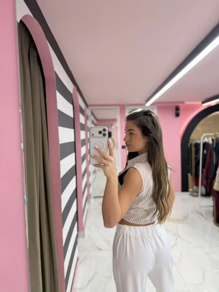 Chic Tie-Up Striped Top - Image 5