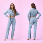 Denim Belted Set - Image 2