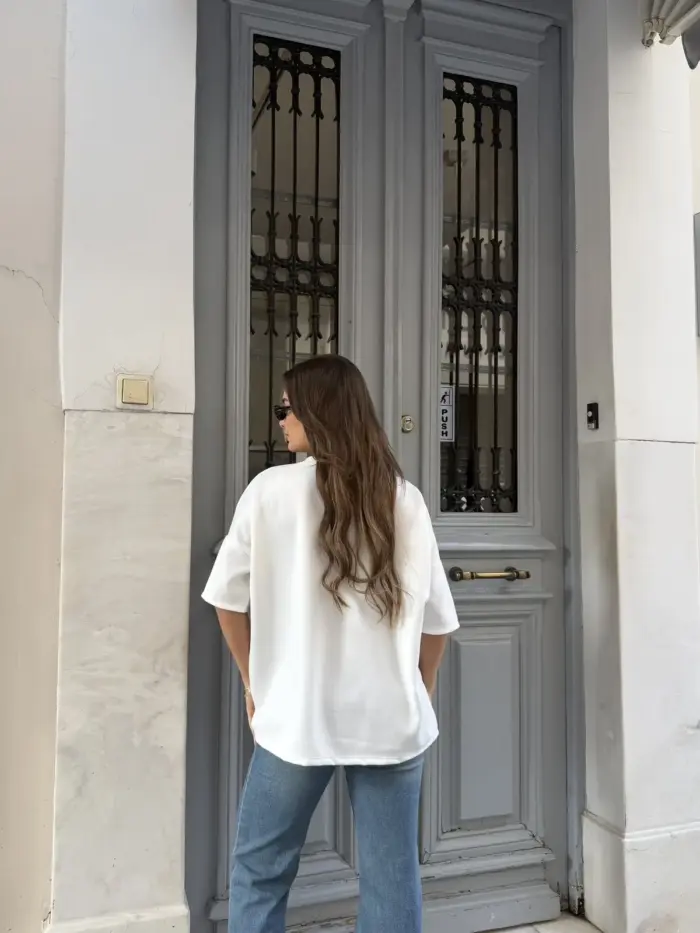 White Minimal Logo T-Shirt - Image 2