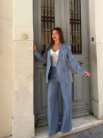 Elegant Pinstripe Suit Set - Image 7