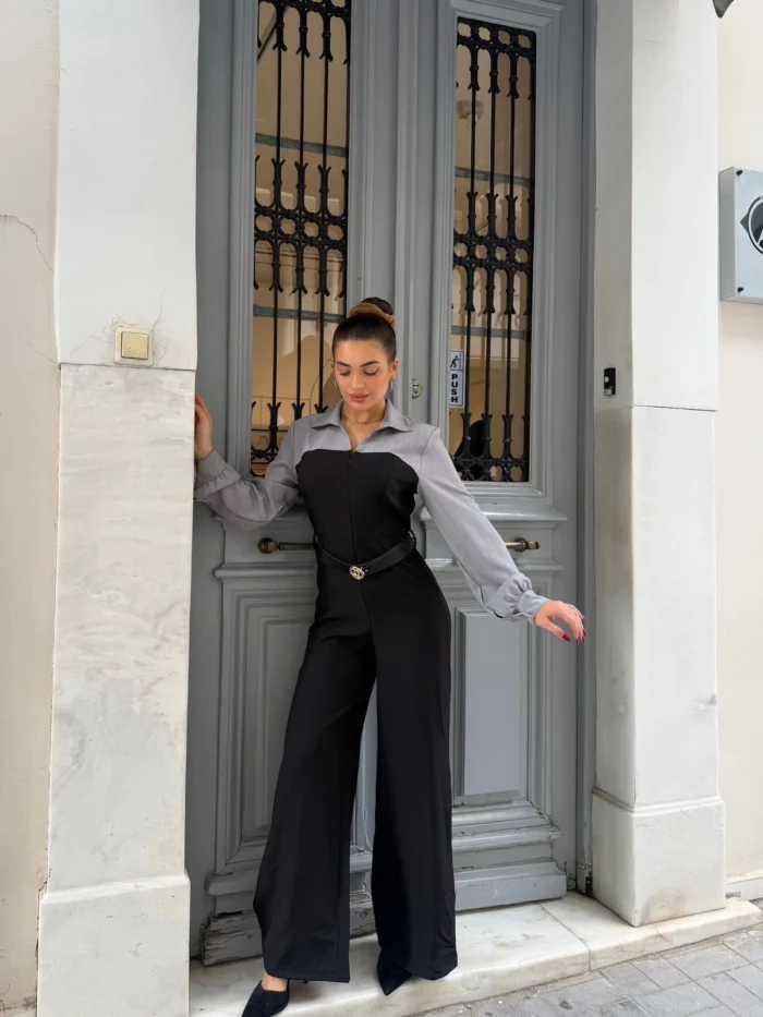 Elegant Contrast Jumpsuit - Image 2