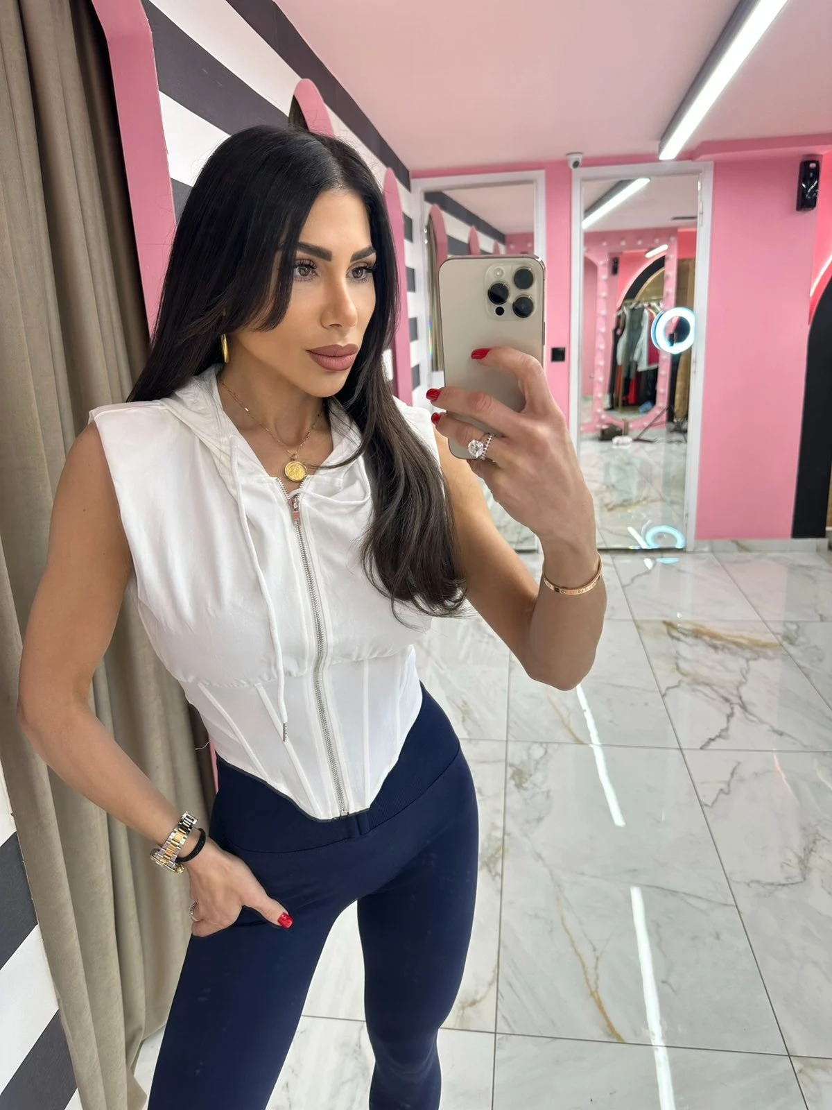 0-02-05-b9b14e06c5943d50b026753e12842044a1e43991a550d8407dde377118ee3c24_220eda6455d Sport Chic Zip Top - Image 1