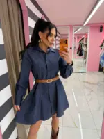 Denim Chic Shirt Dress