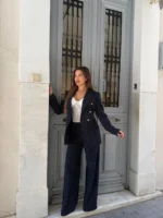 Elegant Pinstripe Suit Set - Image 9